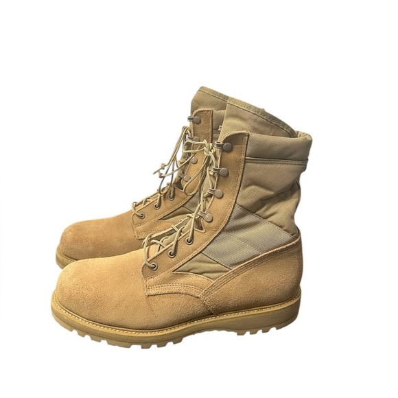 VIBRAM Army Military Combat TAN Flight HOT Weather Desert Boots SIZE 13 - Picture 4 of 7